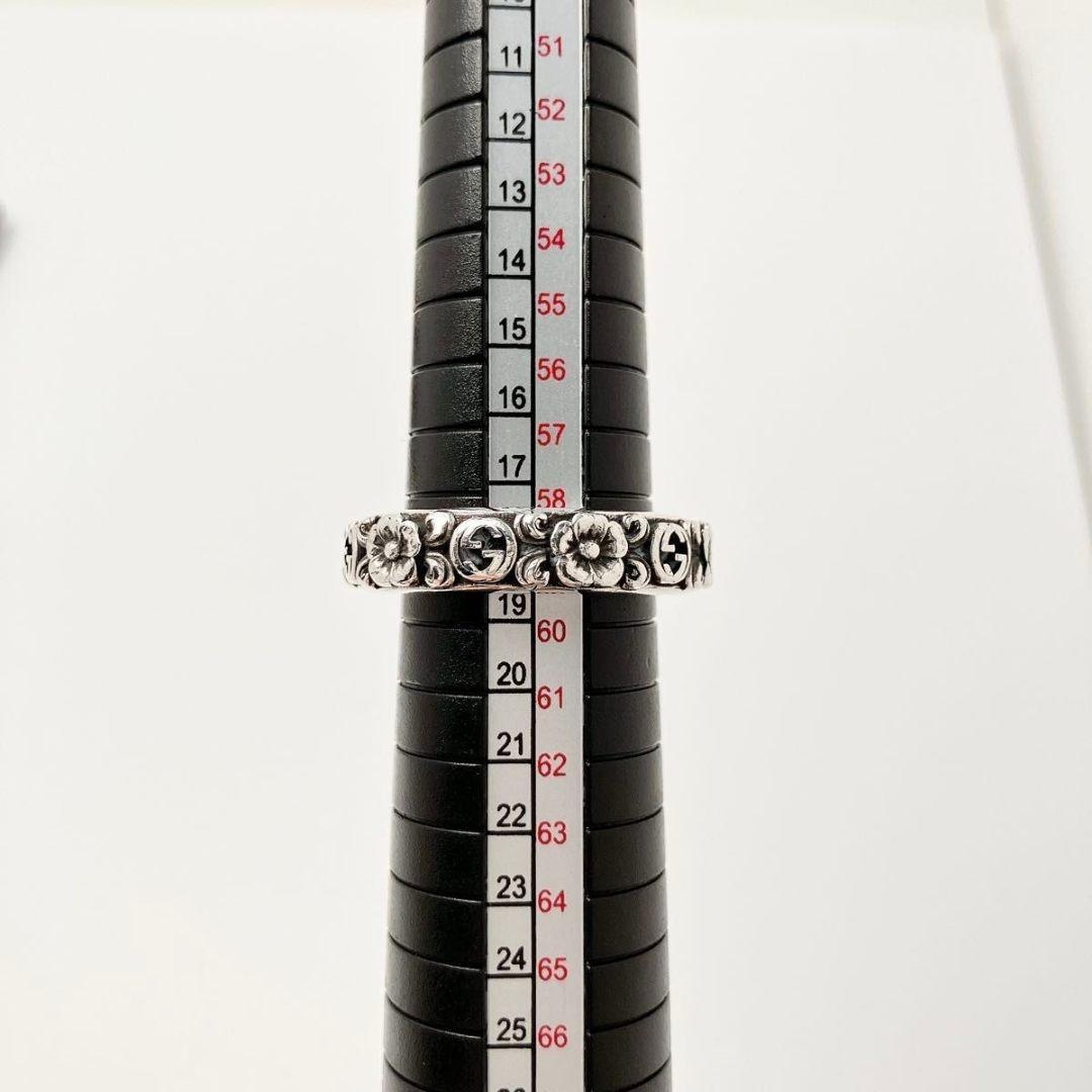 グッチ GUCCI 925 フラワーモチーフ リング 指輪 シルバー D22