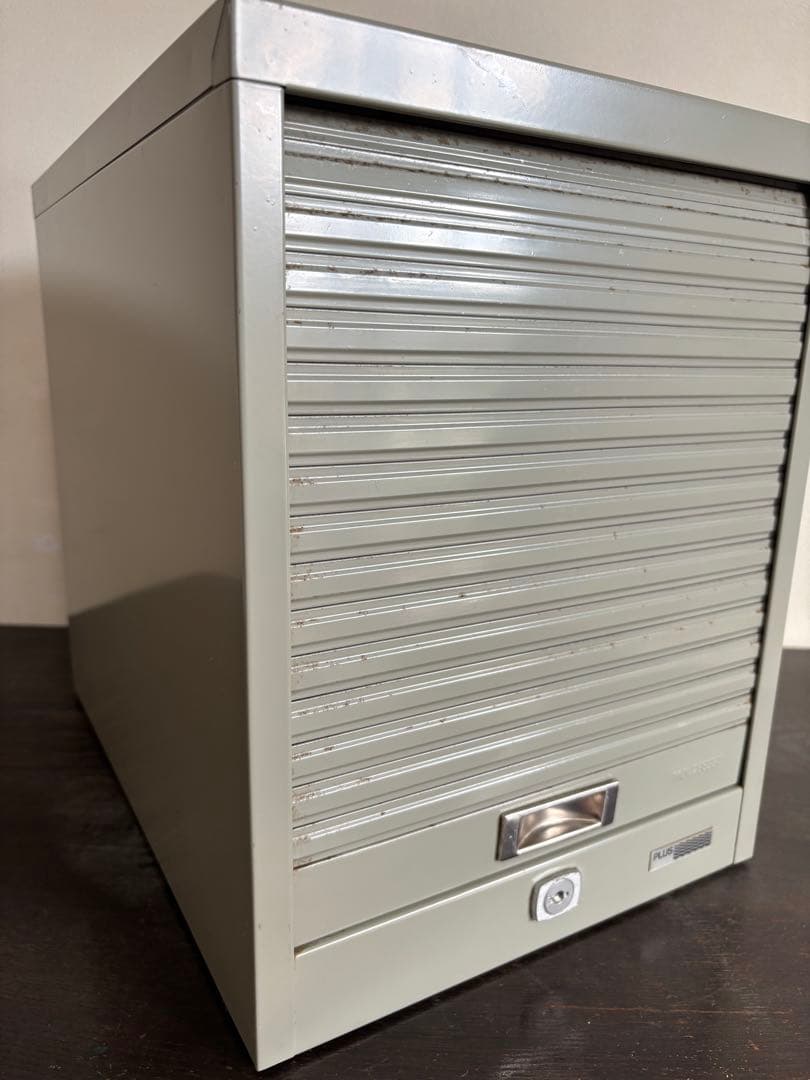 昭和レトロ PLUS 5段 スチール製レターケース 引出し 書類ケース 収納棚