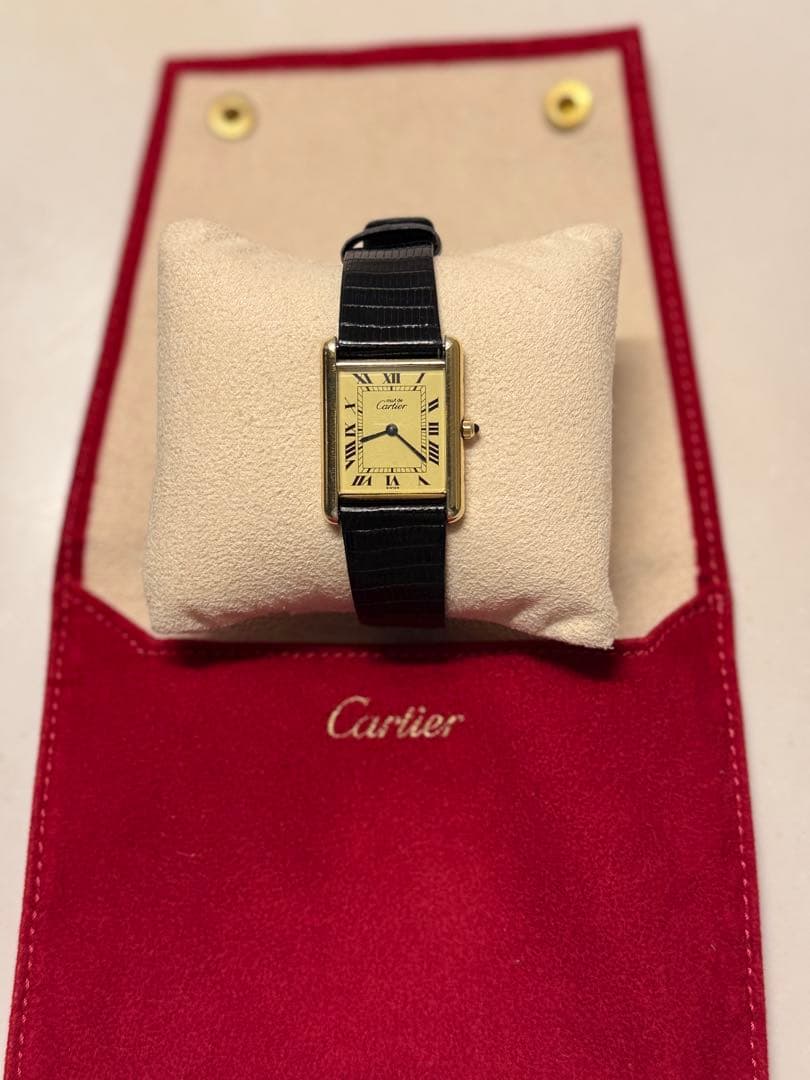 Cartier レクタングル 時計 ゴールド