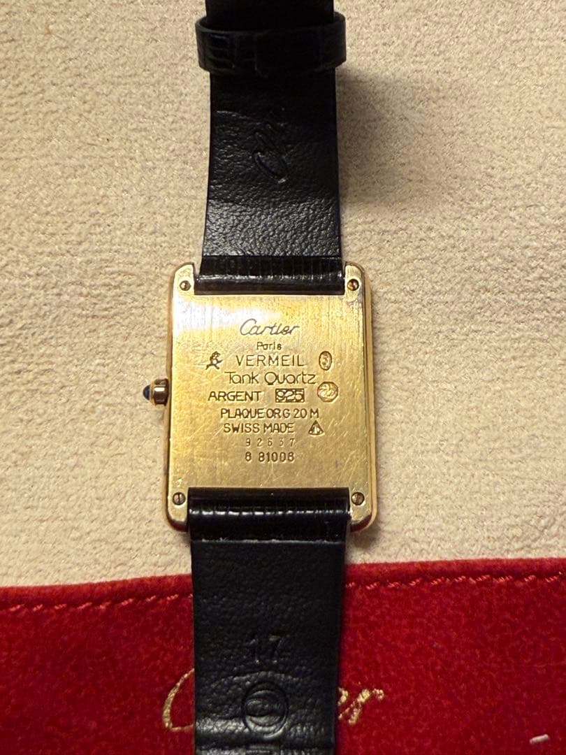 Cartier レクタングル 時計 ゴールド