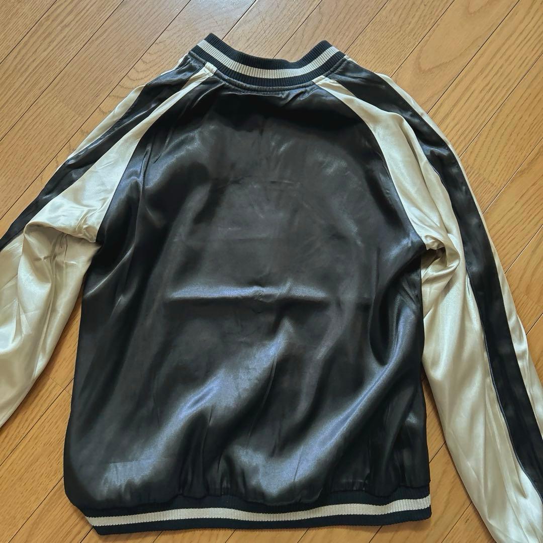 【新品】リバーシブル　スカジャン　骸骨トランプ