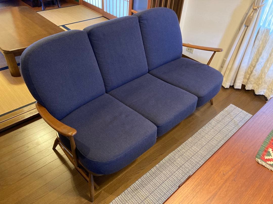 【ercol】アーコール ３シーター ソファ ビンテージ 張替済 美品 稀少