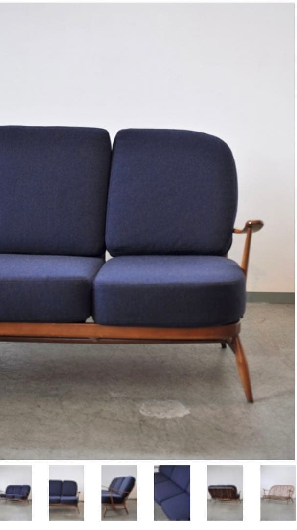 【ercol】アーコール ３シーター ソファ ビンテージ 張替済 美品 稀少