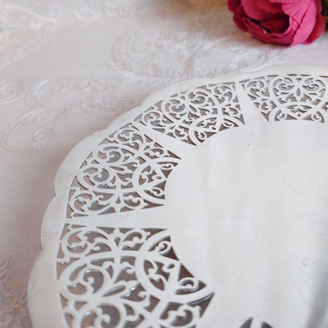 マッピン＆ウエッブ　イギリス　アンティーク　シルバー　ケーキスタンド　トレイ