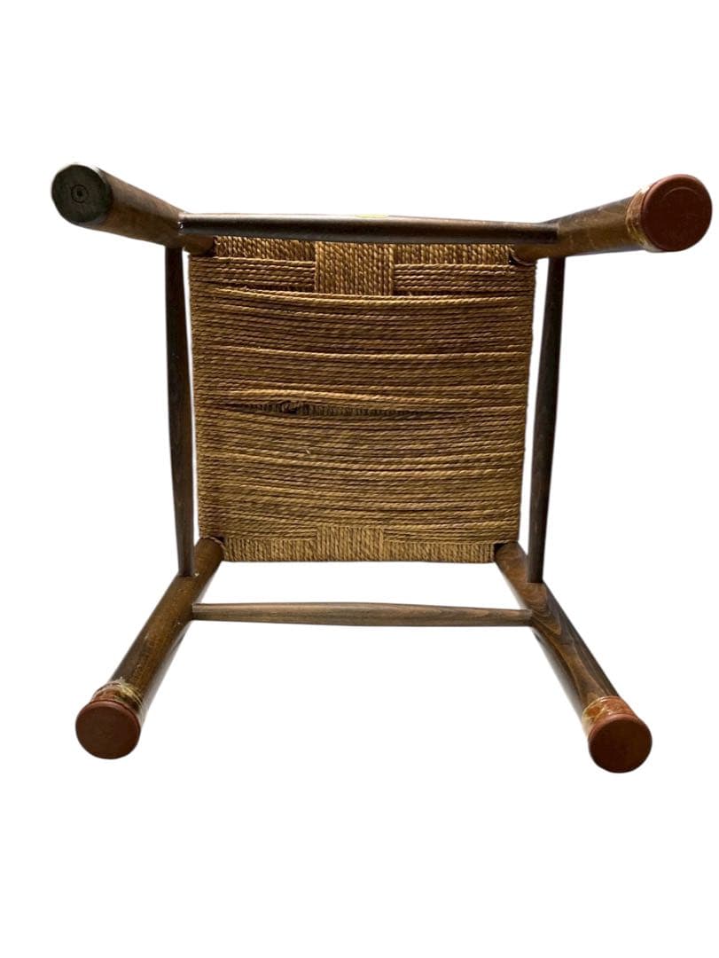 【アンティーク】飛騨産業 縄張りチェアー ビンテージ ラッシュ編み 北欧