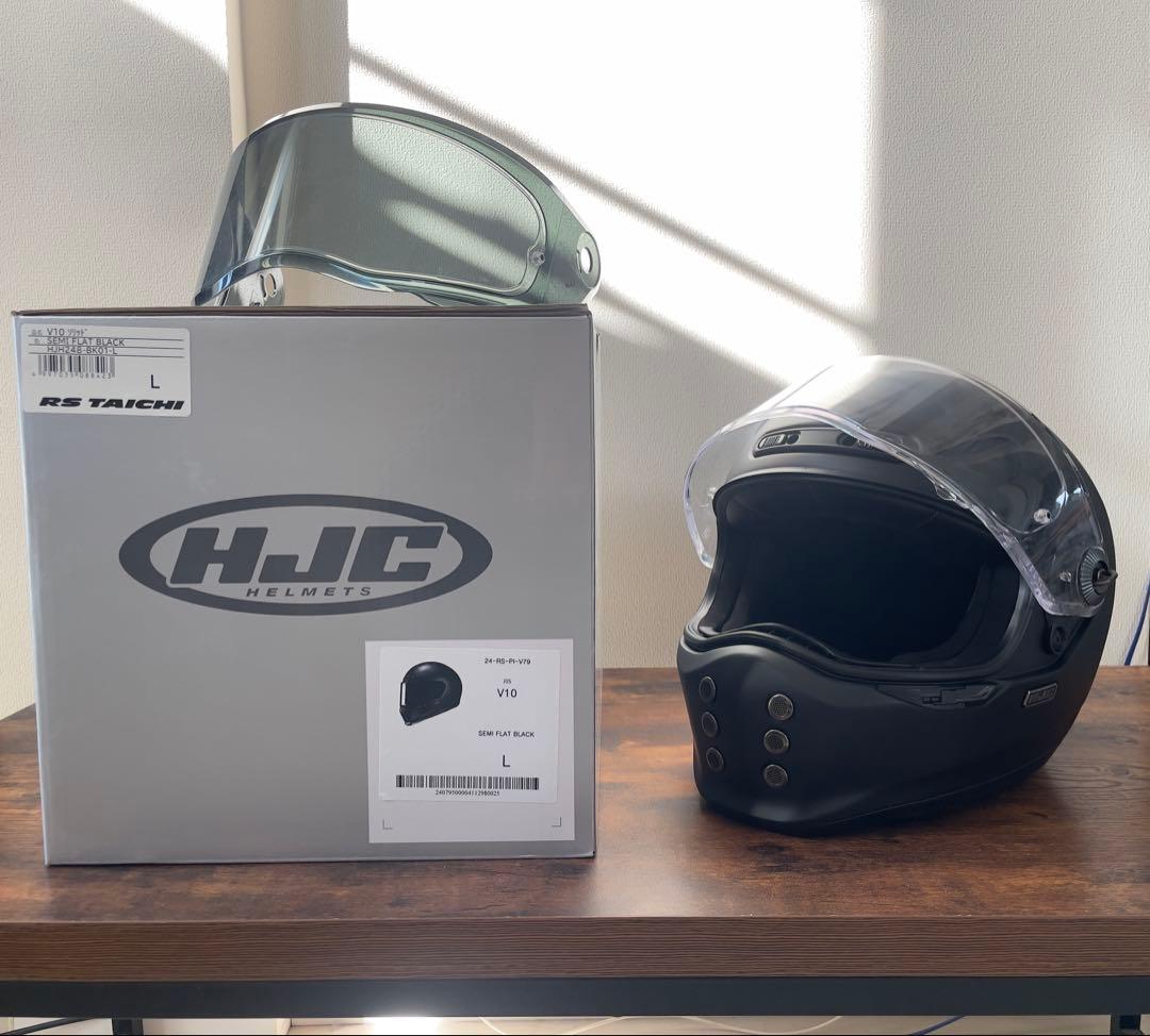 HJC V10 フルフェイスヘルメット L ダークスモークシールド付き