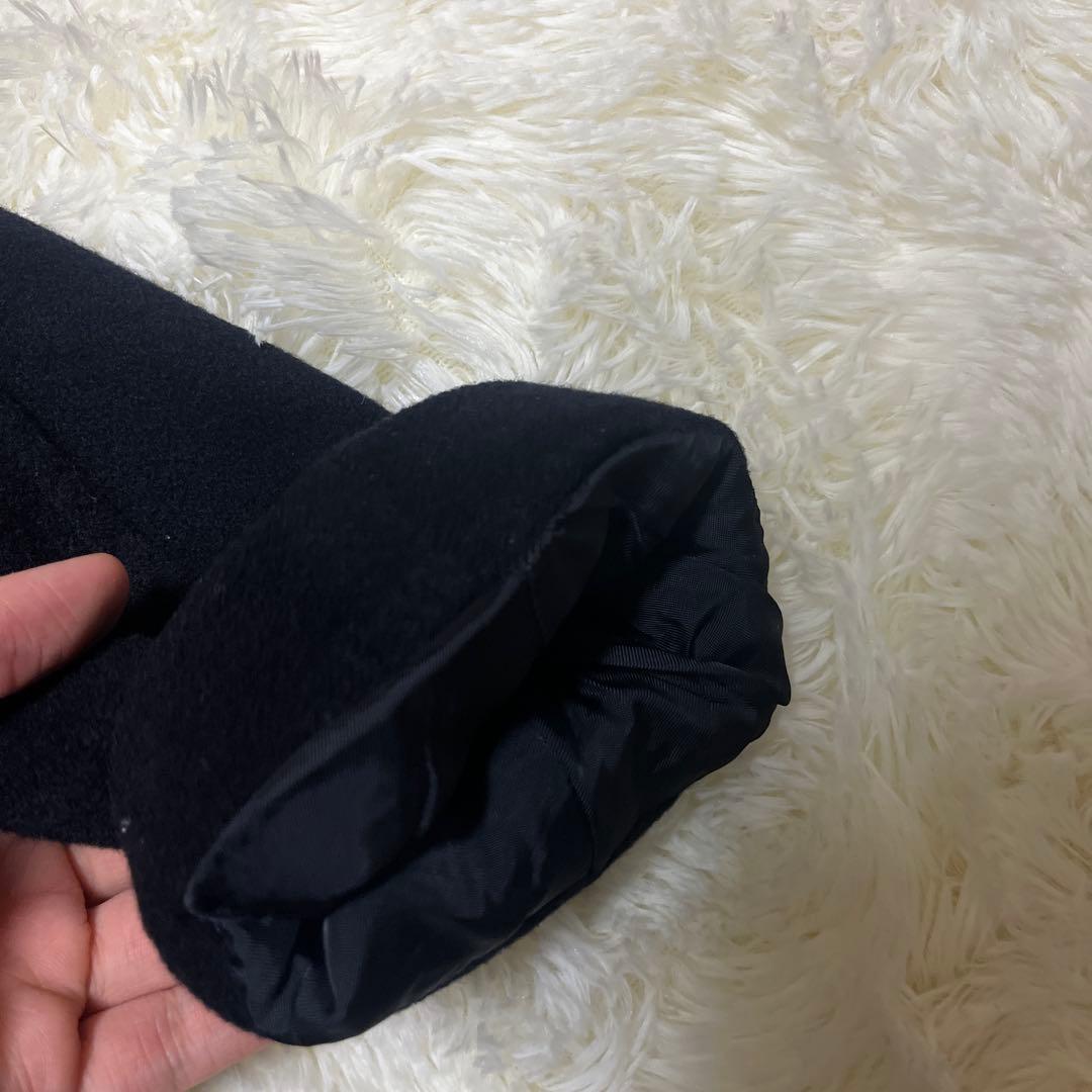 【最高級】バーバリー カシミヤ100% ステンカラーコート 紺 比翼 L相当