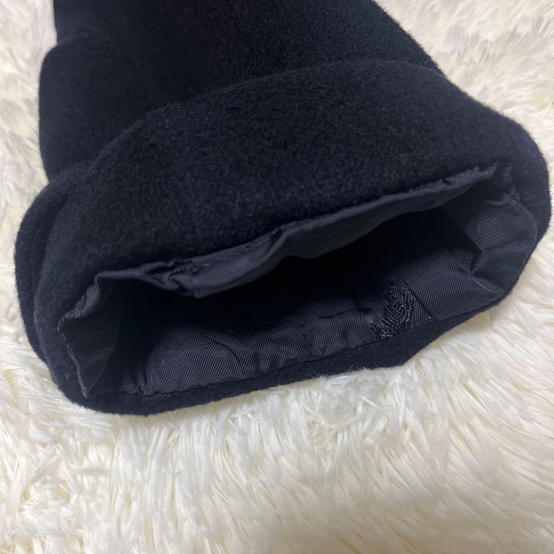 【最高級】バーバリー カシミヤ100% ステンカラーコート 紺 比翼 L相当