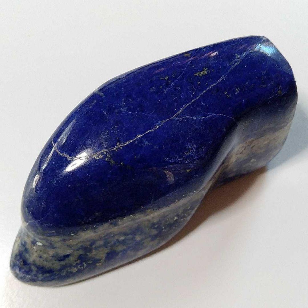 ⑨126g 高品質 アフガニスタン産 ラピスラズリ 原石 まるで新幹線 イルカ