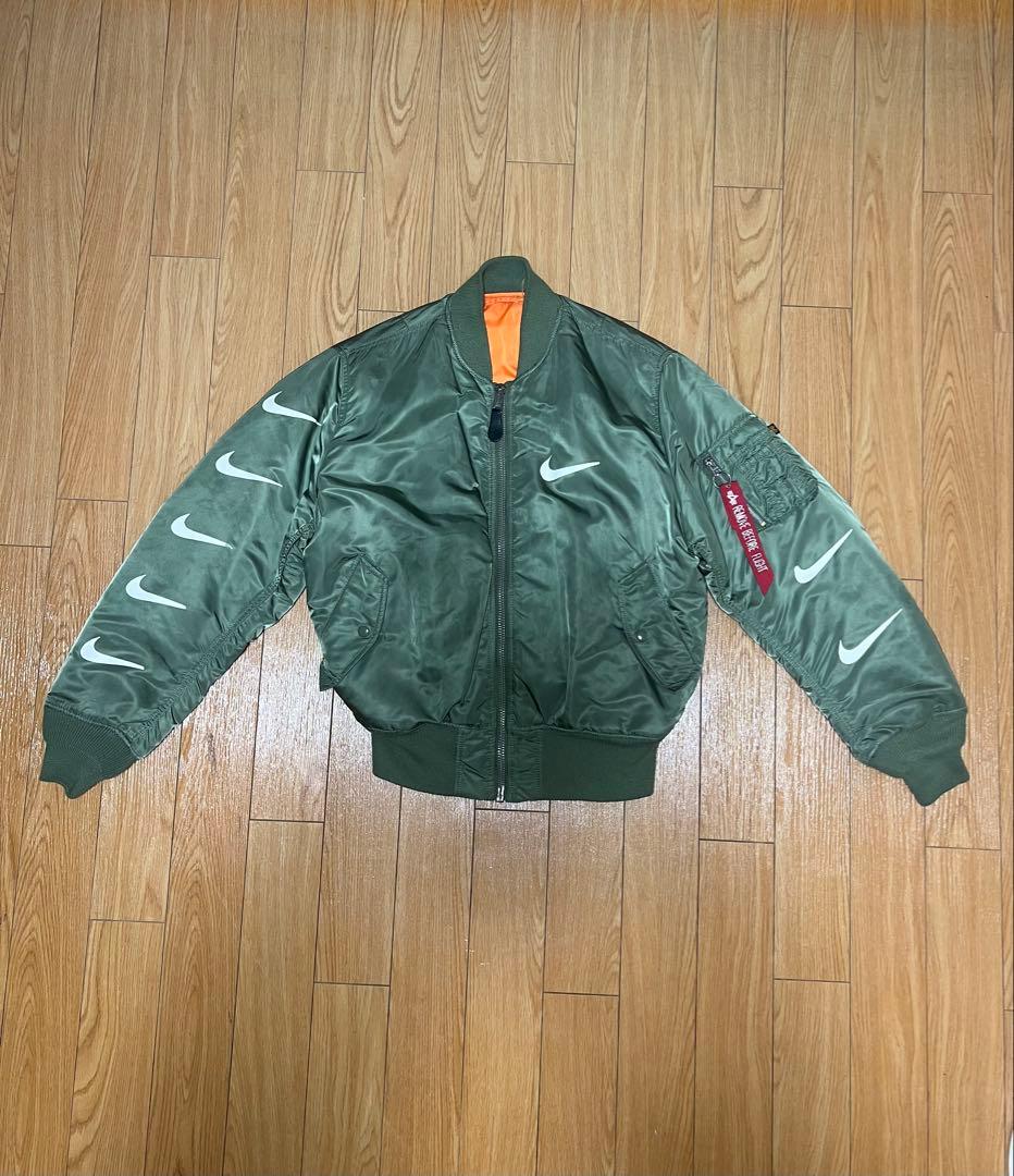 ALPHA MA-1 NIKE リメイクカーキ
