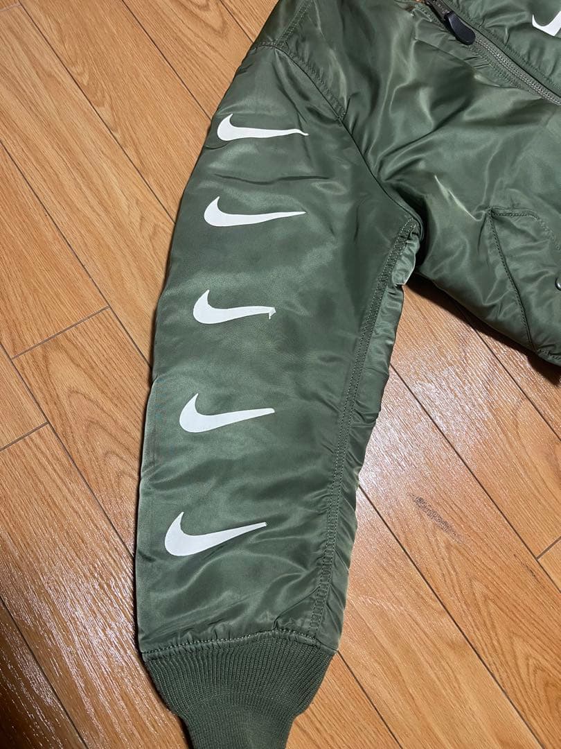 ALPHA MA-1 NIKE リメイクカーキ