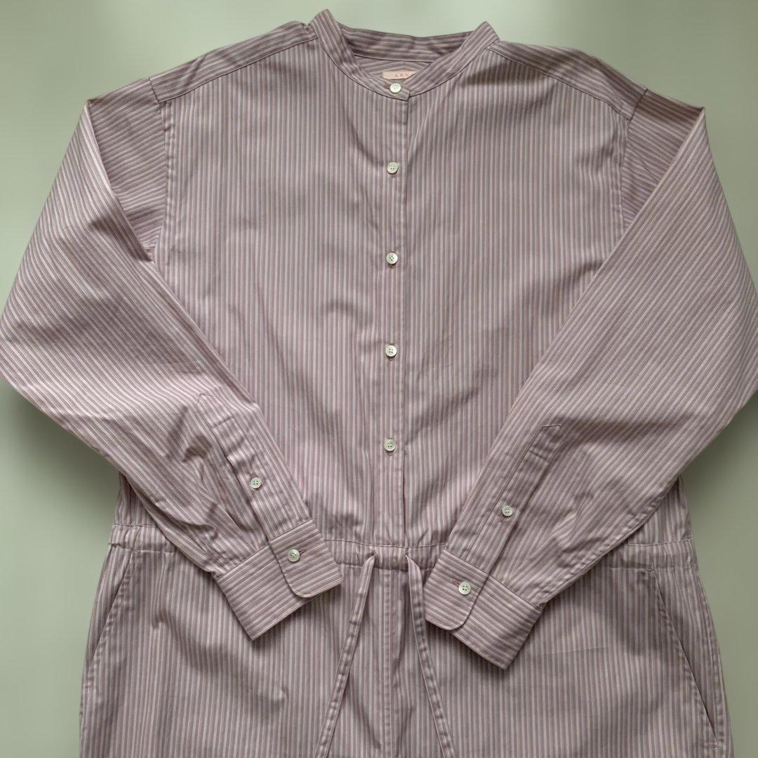 LENO ピンクストライプ　オールインワン