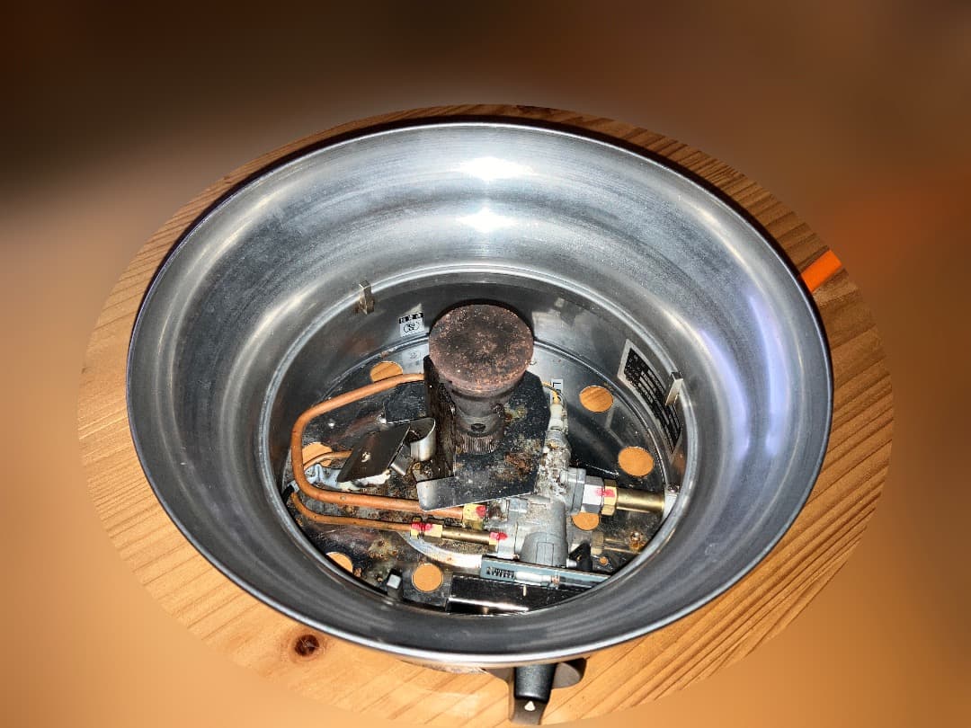 中古3台 美味しい焼肉台 しちりんガスロースター サンタ NK-7 （LPG)