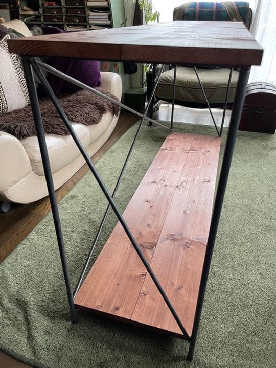 アイアン家具　カウンターラック　シェルフ  男前　無骨　オーダーメイド　モダン