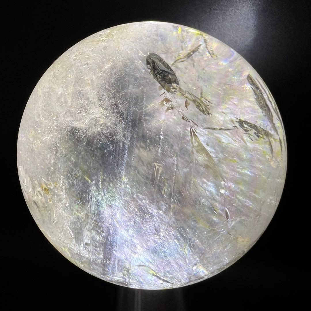 ✨存在際立つ美しさとハイパワー❗✨最高級 ライトニング水晶 丸玉 天然石 原石