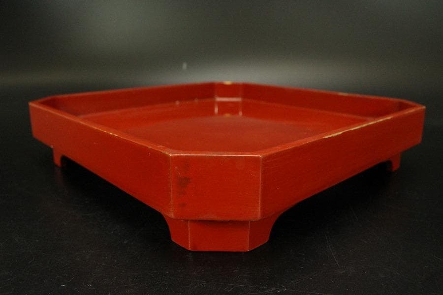 中国美術 色絵 女人紋 筆架 香合 六件 朱塗盆 文房四宝 まとめて(A726)