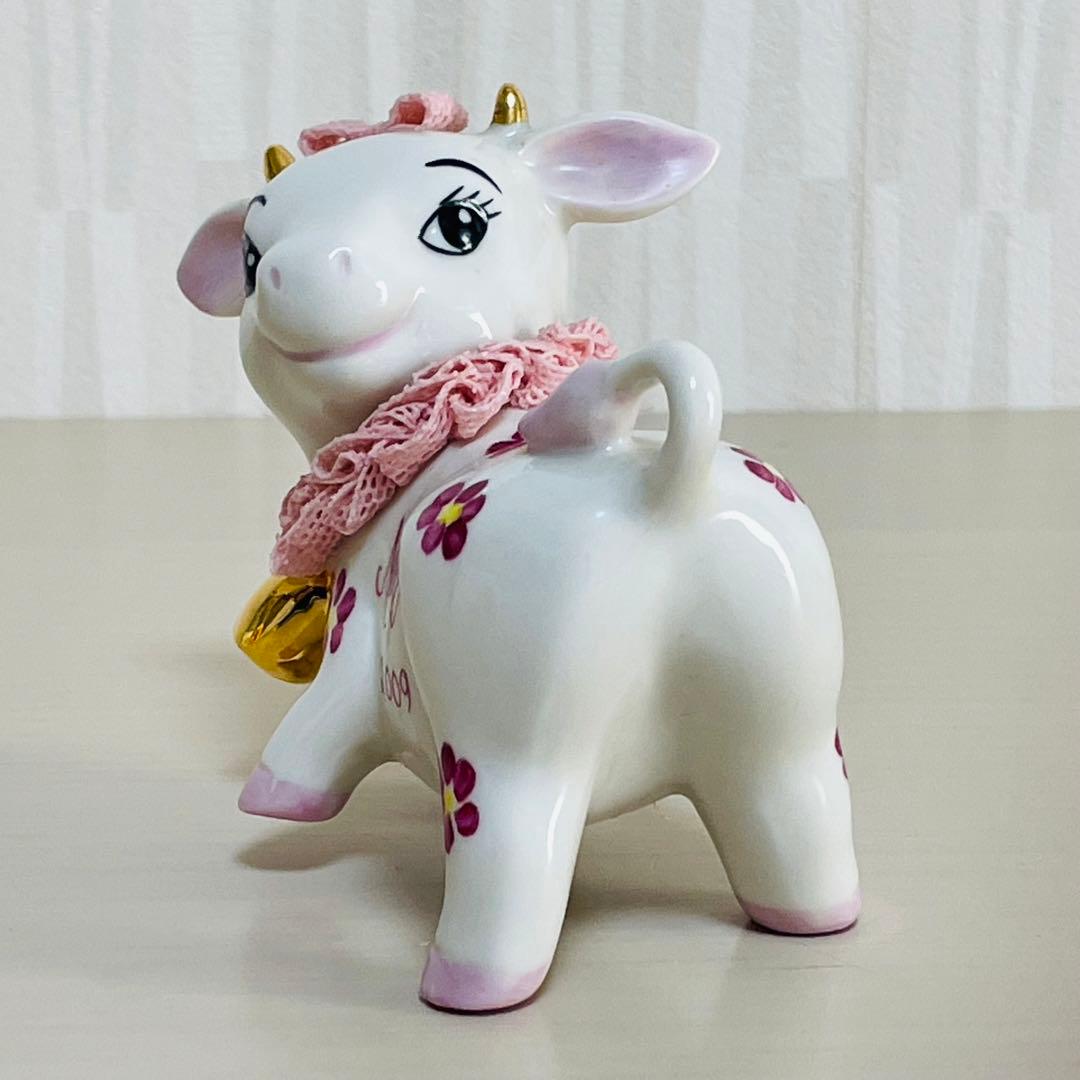 アイリッシュドレスデン 干支 2009年 丑 ウシ 置物 フィギュリン