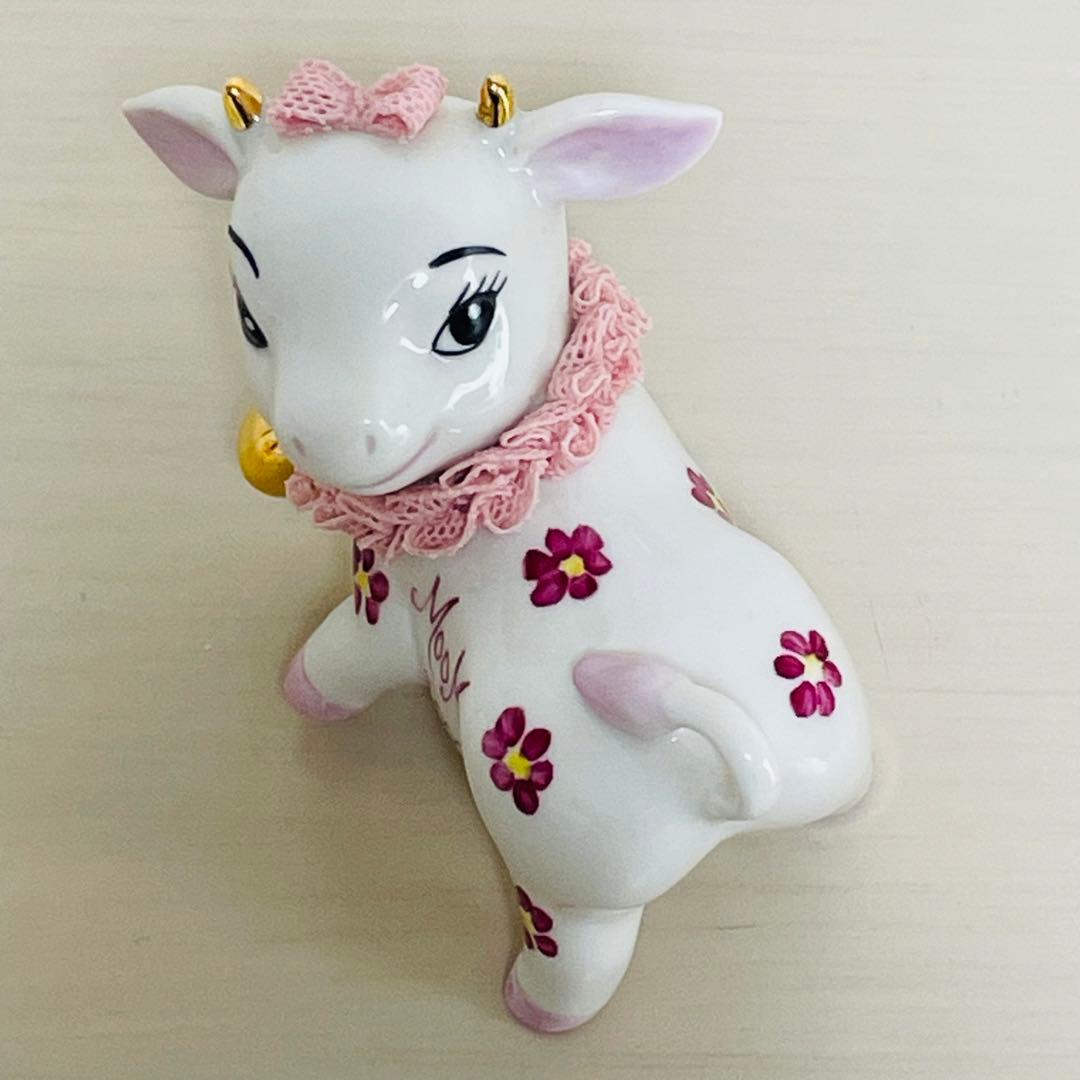 アイリッシュドレスデン 干支 2009年 丑 ウシ 置物 フィギュリン