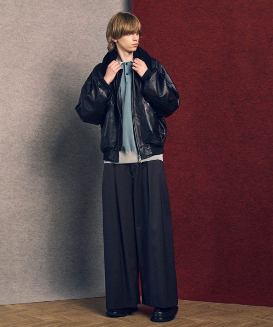 メゾンスペシャル　シープレザームートンプライムオーバーG-1フライトジャケット