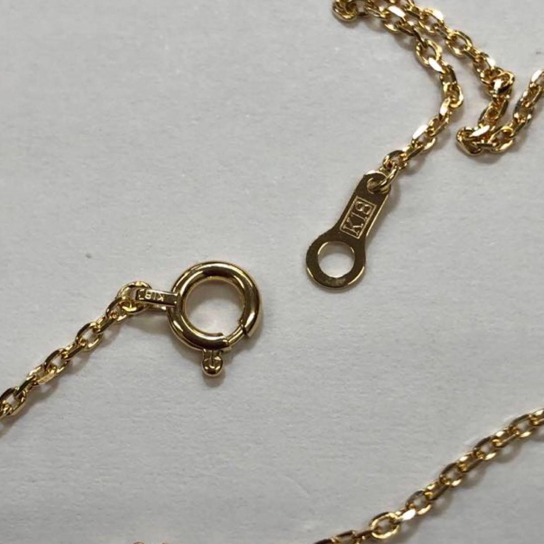 はる　K18イエローゴールド カットアズキ　1.3mm幅 ブレスレット