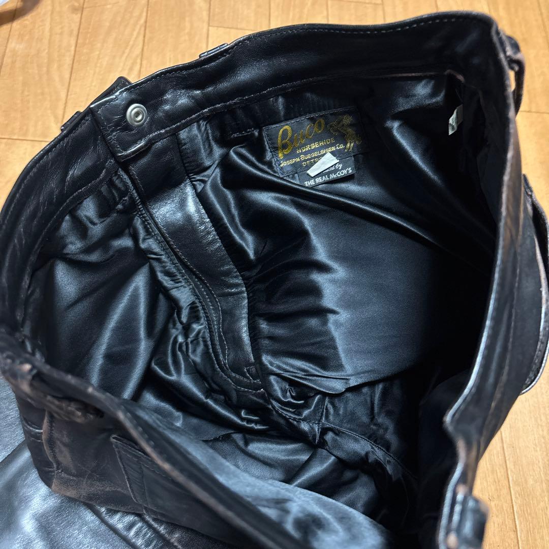 ザリアルマッコイズ BUCO ホースハイド レザーパンツ 茶芯 ライダース