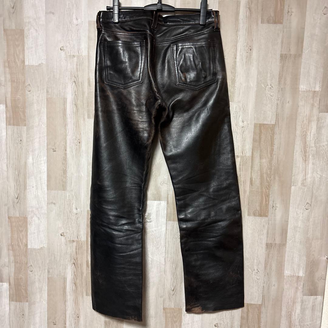 ザリアルマッコイズ BUCO ホースハイド レザーパンツ 茶芯 ライダース