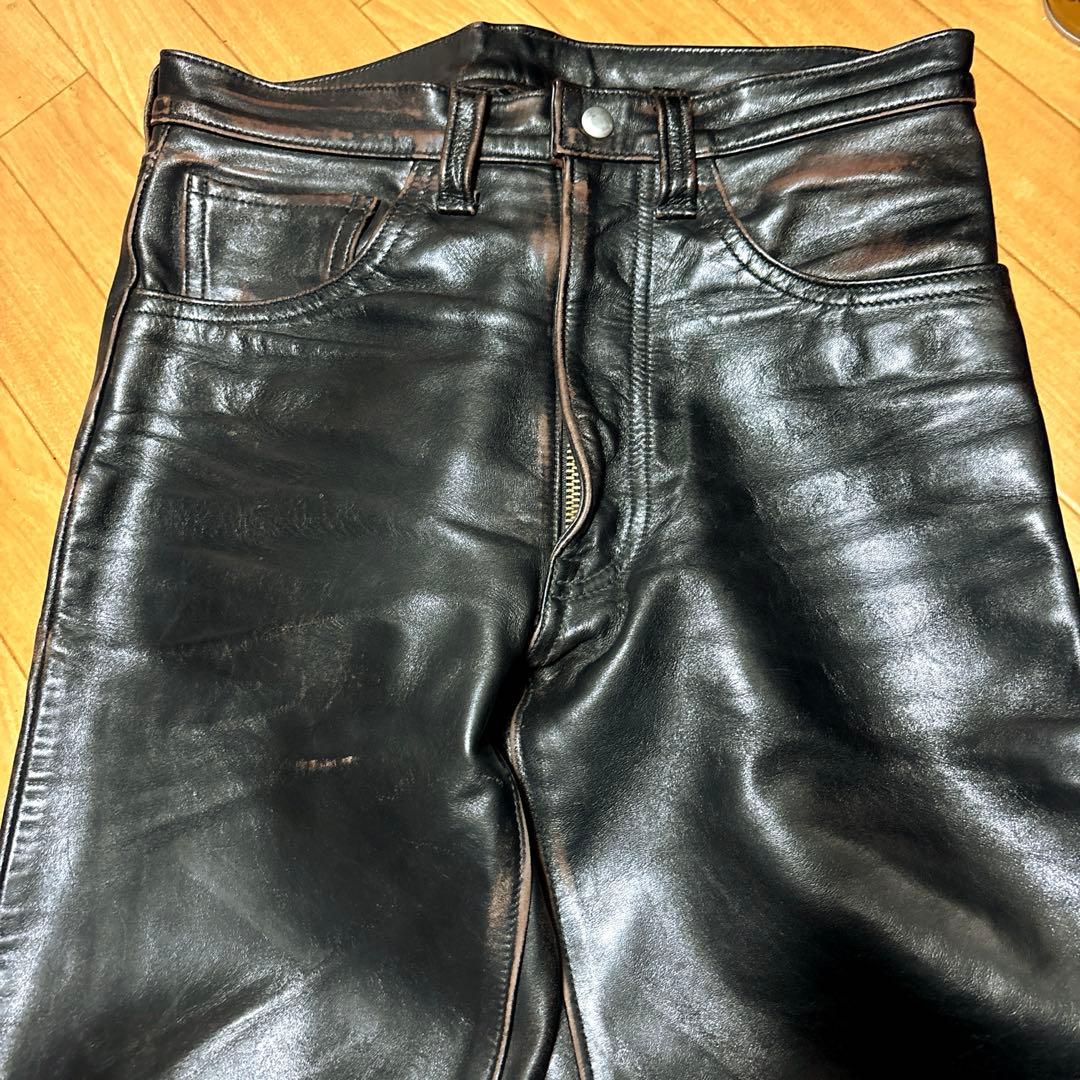 ザリアルマッコイズ BUCO ホースハイド レザーパンツ 茶芯 ライダース