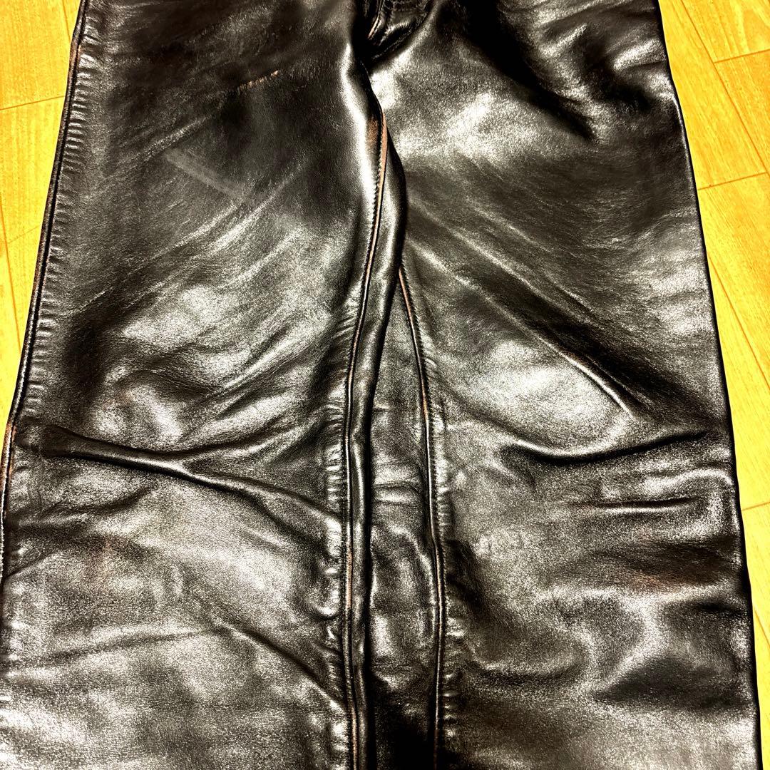 ザリアルマッコイズ BUCO ホースハイド レザーパンツ 茶芯 ライダース