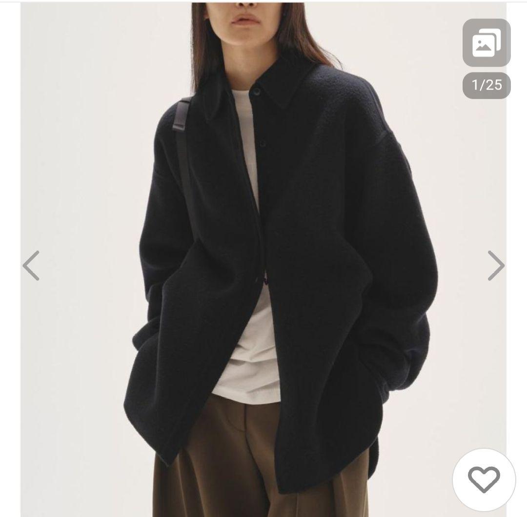 トゥデイフル Wool Shirts Jacket 黒38