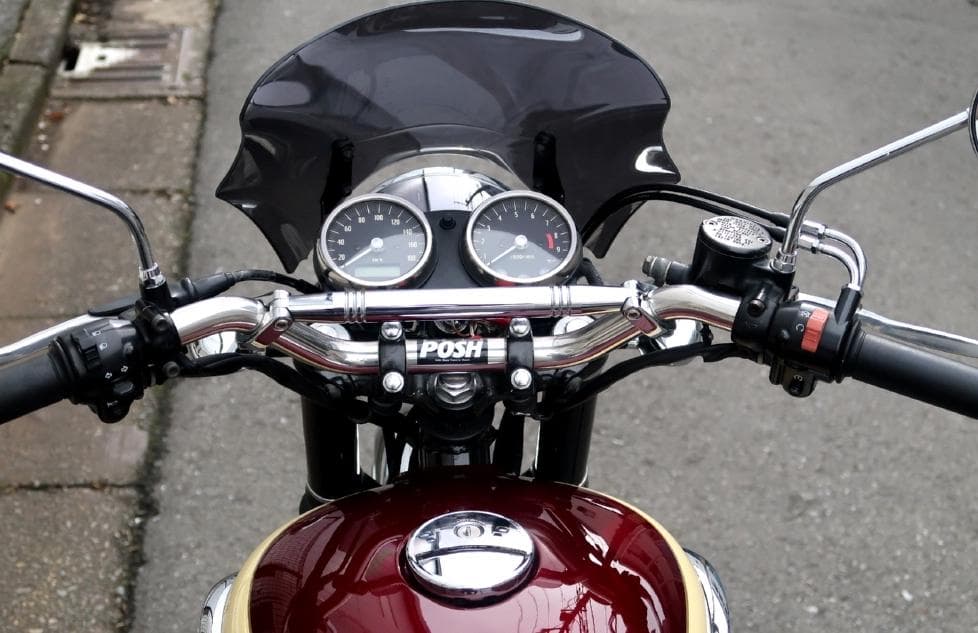 W650　デイトナ（Daytona） ブラストバリアースモークと専用ステー