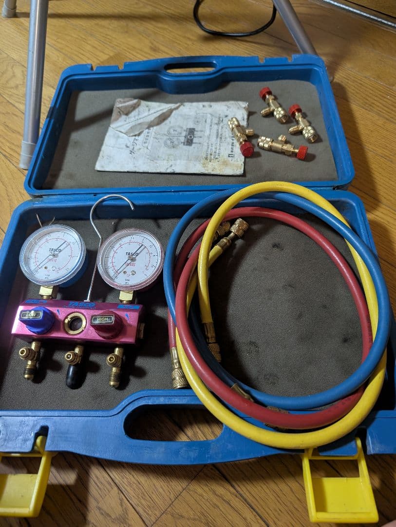 タスコR410マニホールド タスコデジタル真空ゲージ タスコ充電式真空ポンプ