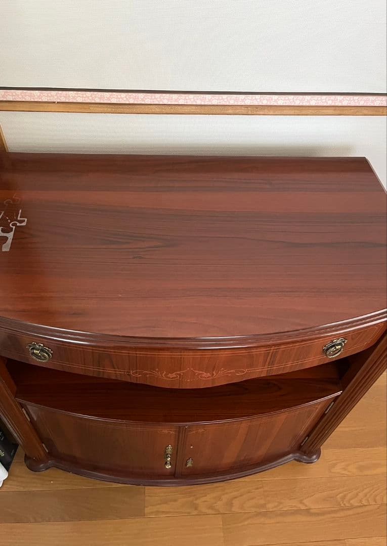 木製テレビボード ヴィンテージ輸入家具キャビ ネット レトロ アンティーク送料込