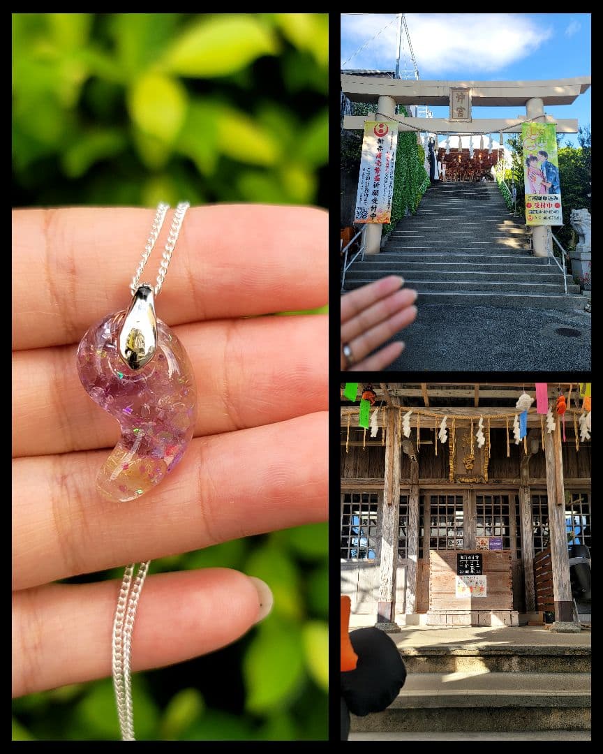 沖宮★苦手からの克服、大丈夫だょ*^^*の勾玉オルゴナイト