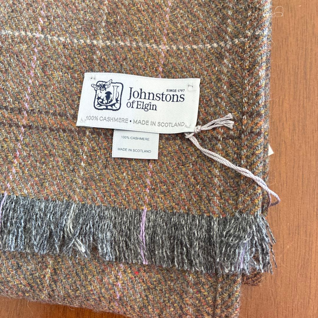 値下げ‼️✴︎Johnstons of Elgin 100%カシミヤ マフラー✴︎
