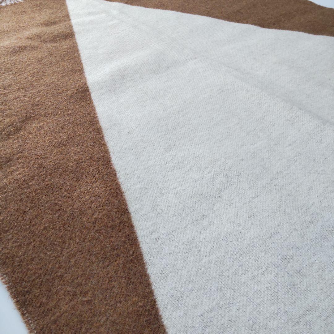 美品 20AW エルメス カザックジュアン カシミヤ100％ 大判ストール 白茶