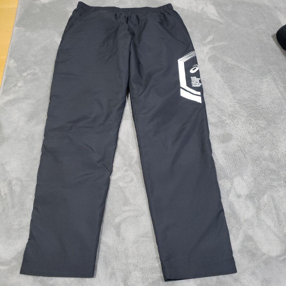 asics　ウィンドブレーカー　セットアップ　黒　上XL　下L　極上美品