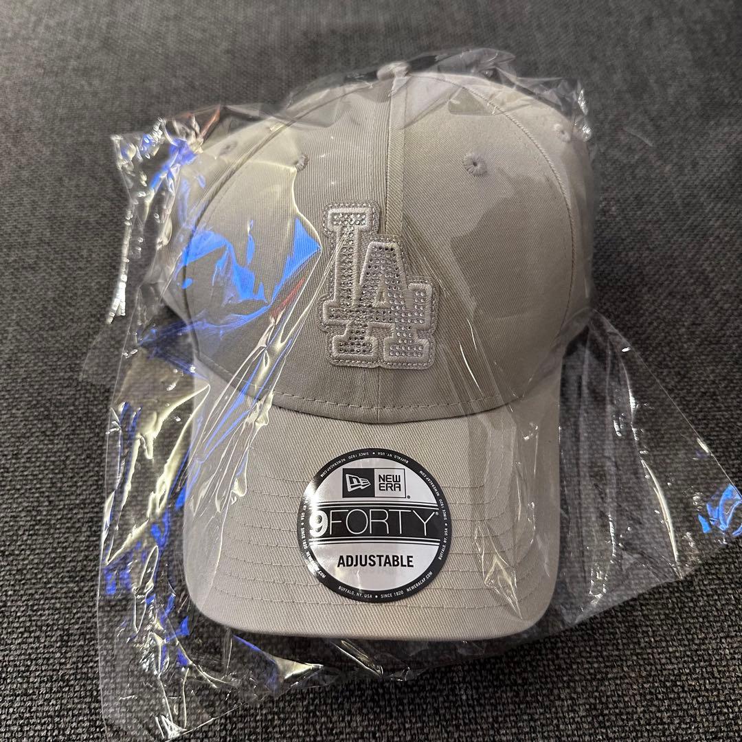 ニューエラ 9FORTY MLB ライン ストーン ロサンゼルス ストーン LA