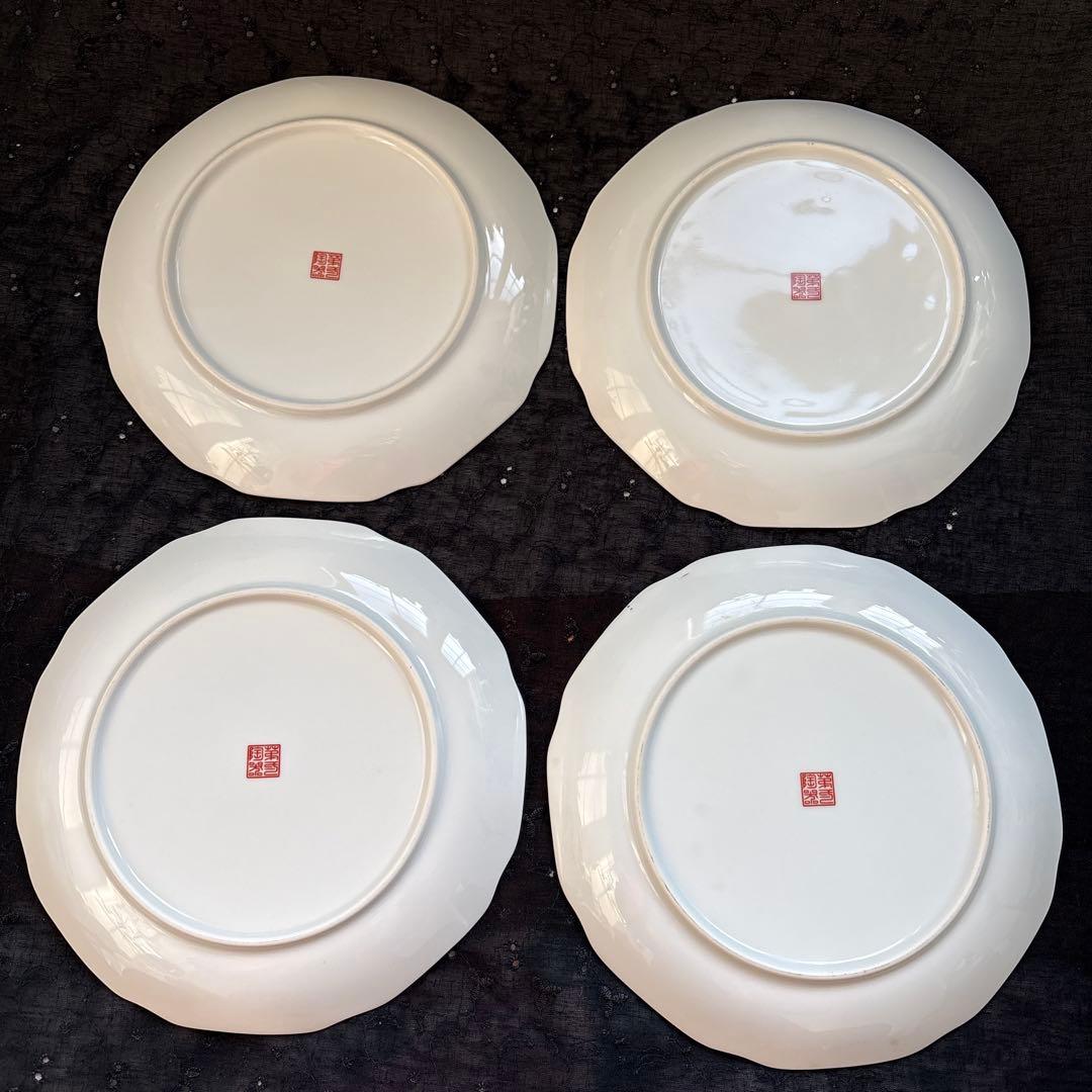 九谷焼　第壱陶器　花鳥図　中皿揃　4枚組　第一陶器