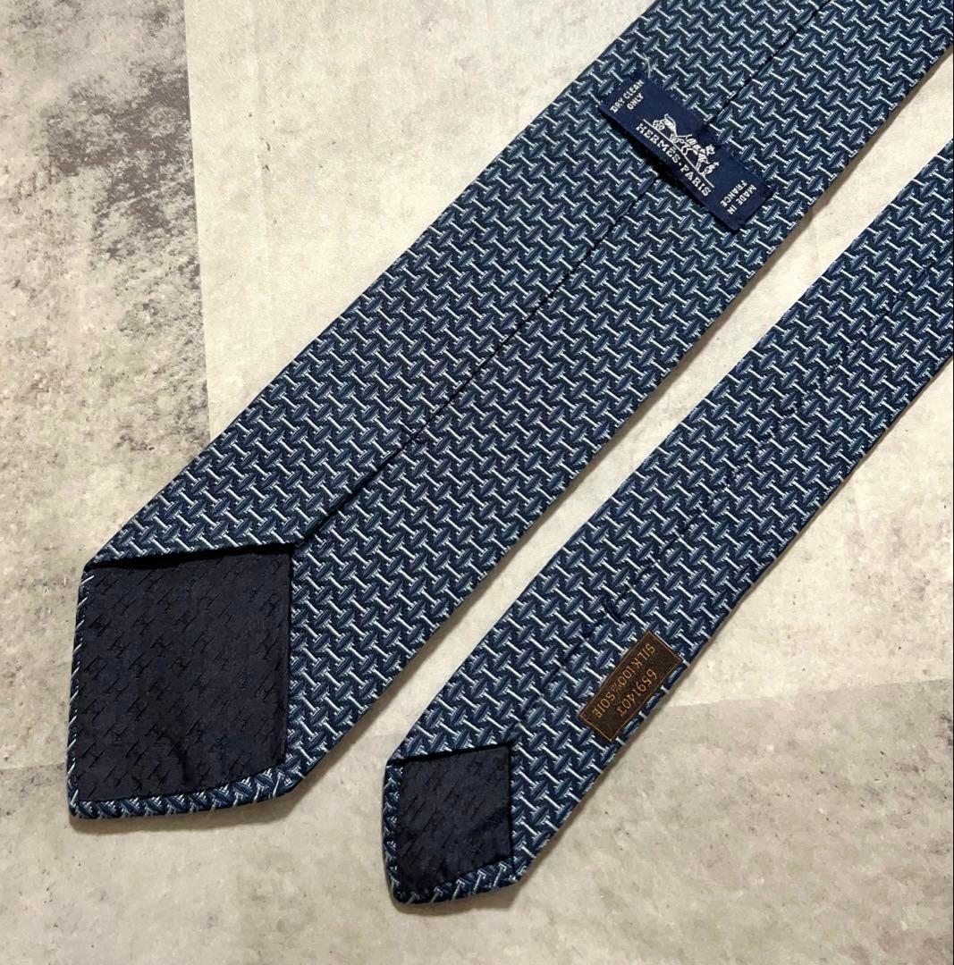 HERMES ネクタイ ハイブランド ファソネ H織り