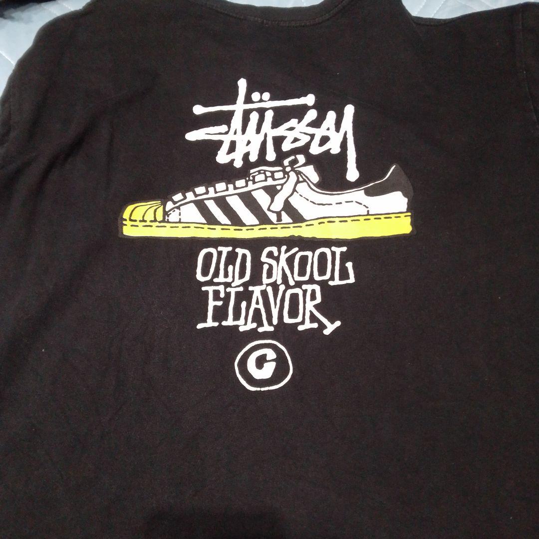 Stussy OLD SKOOL FLAVOR Tシャツ Lブラックコラボ限定