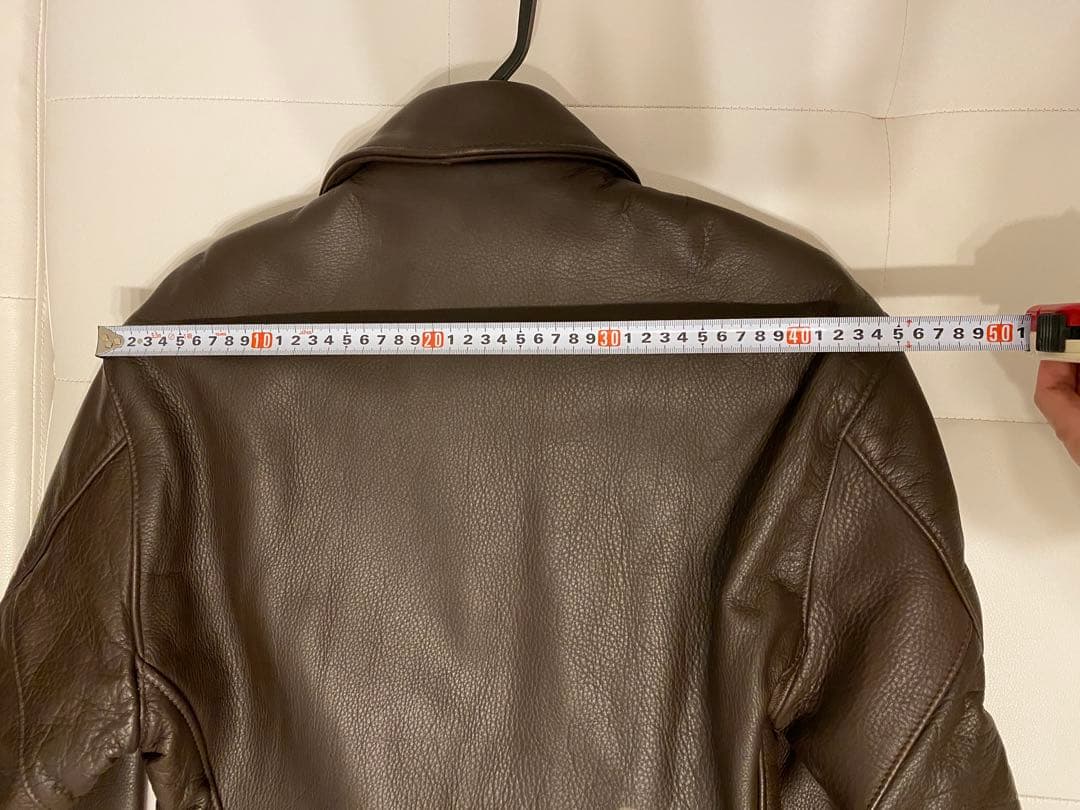 【値下】Schott シングルライダースジャケット サイズ38 ダークブラウン