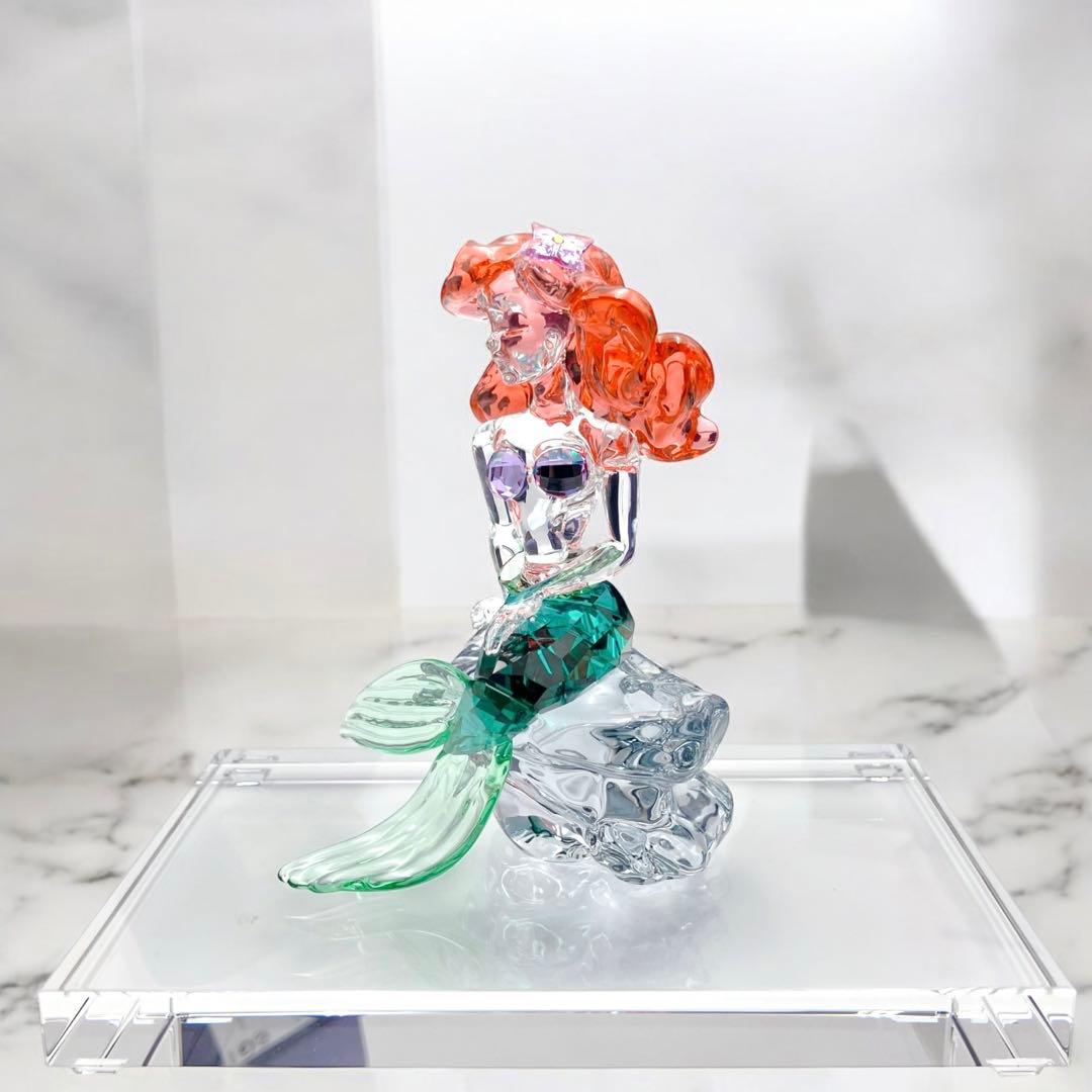 未使用　SWAROVSKI アリエル　置物　台座付き　お買上証明書付　箱　希少品