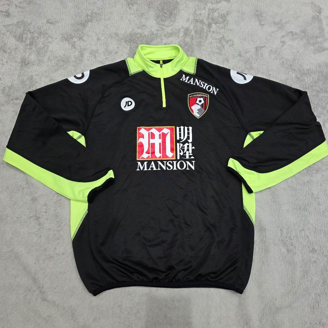 AFCボーンマス　トレーニングトップ　M　JD　ハーフジップ　ブラック　プレミア