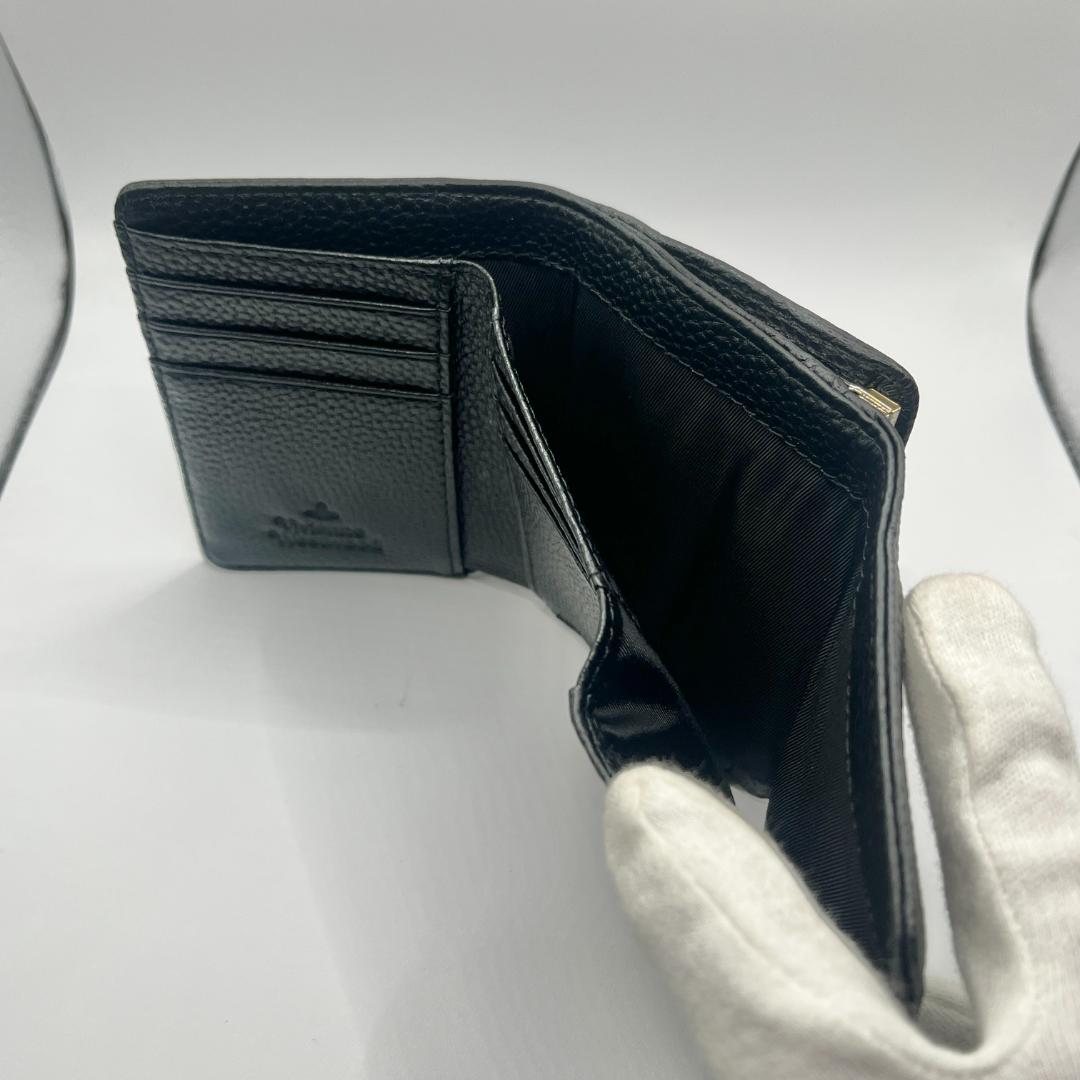 Vivienne Westwood がま口 黒 折財布 シンプル 未使用 人気