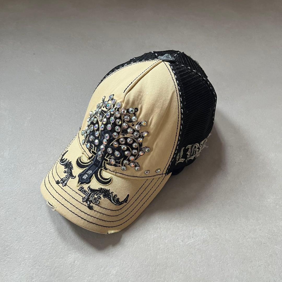 00s archive 希少 グランジ y2k スタッズ クロス ラインストーン