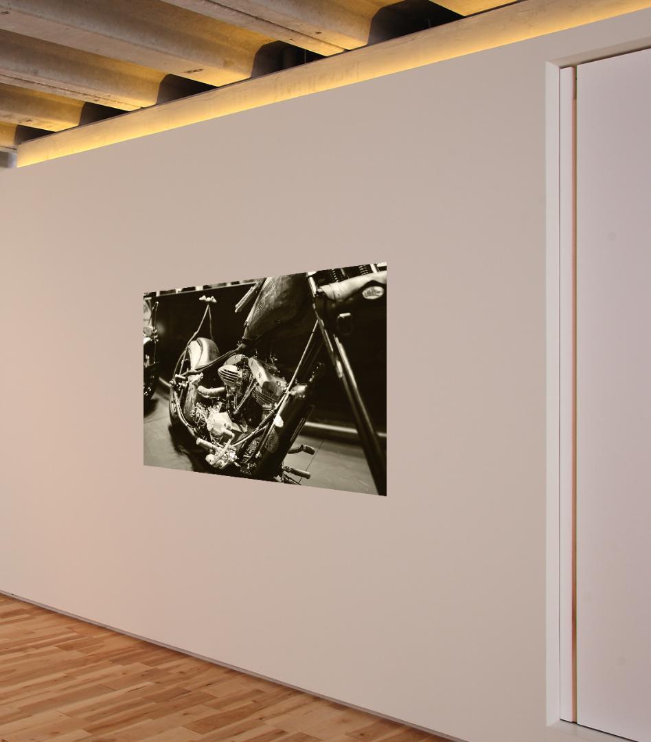 ハーレーショベルポスターパネルボード加工済 超大迫力A1サイズ【bike007】