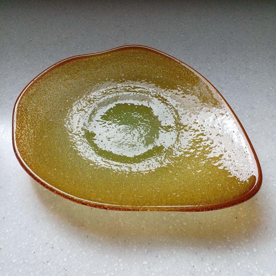 稲嶺盛吉　琉球ガラス　ガラス皿