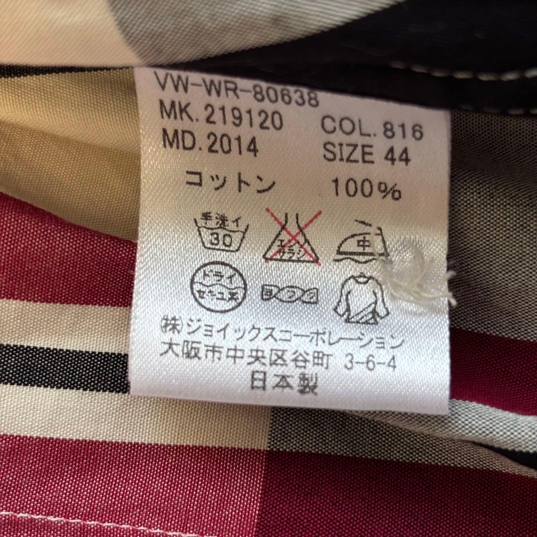 ヴィヴィアン アシンメトリー オーブロゴ チェック シャツ 長袖