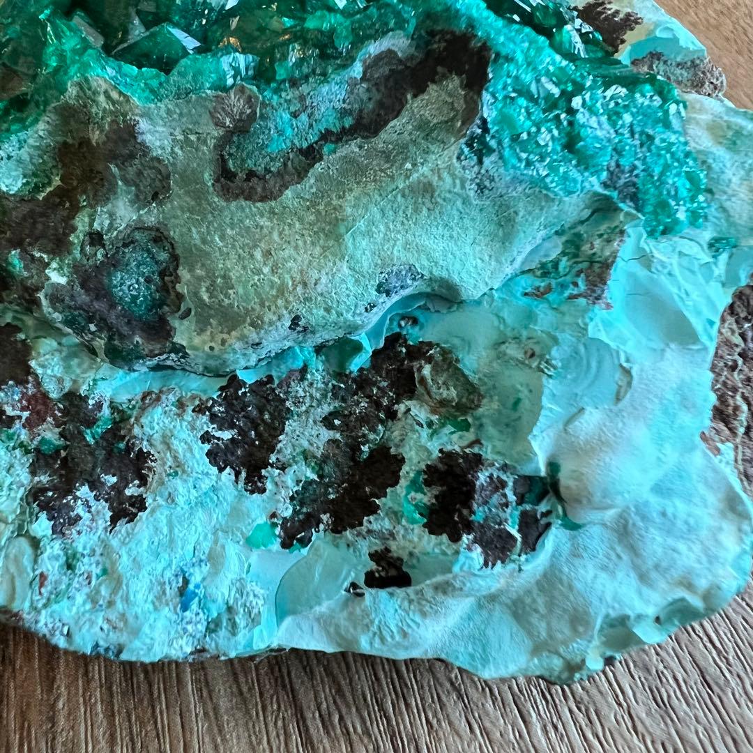 ハイクオリティ ダイオプテーズ クリソコラ 共生 鉱物 標本 原石