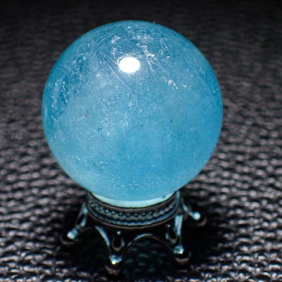 アクアマリン 水晶玉 スフィア 2 原石 結晶 丸玉 パワーストーン 天然石